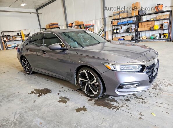 1HGCV1F31KA135895 2019 HONDA ACCORD Gray Front right