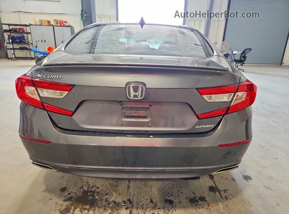 1HGCV1F31KA135895 2019 HONDA ACCORD Gray Rear view