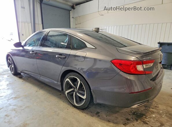 1HGCV1F31KA135895 2019 HONDA ACCORD Gray Rear left
