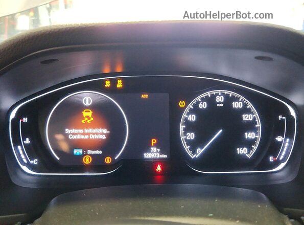 1HGCV1F31KA135895 2019 HONDA ACCORD Gray Instrument cluster view