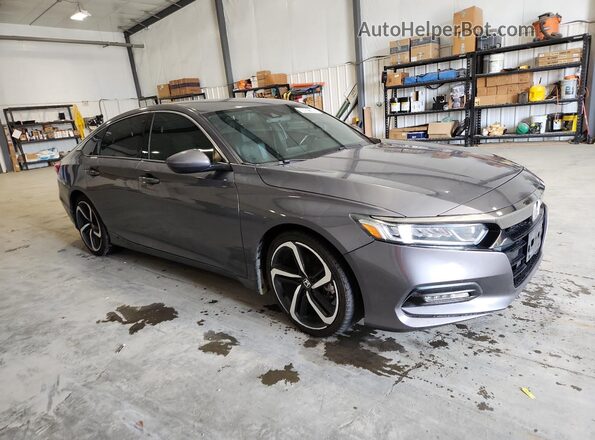 1HGCV1F31KA135895 2019 HONDA ACCORD Gray 