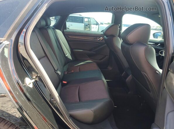 1HGCV1F31KA171294 2019 HONDA ACCORD Black უკანა სავარძლების ხედი