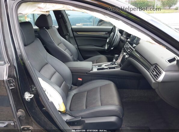 1HGCV1F31LA042988 2020 HONDA ACCORD Black Widok wnętrza z przodu