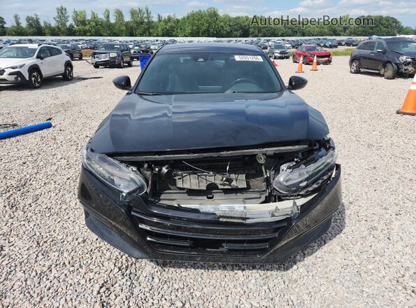 1HGCV1F31LA081709 2020 HONDA ACCORD Black Вид спереду