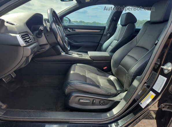 1HGCV1F31LA081709 2020 HONDA ACCORD Black Вид салону спереду