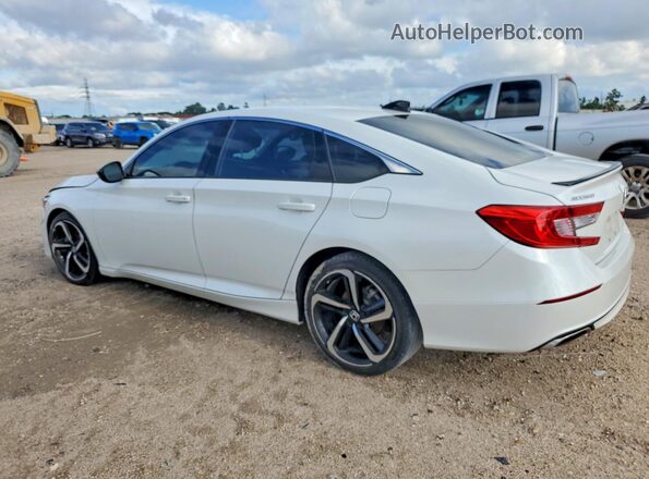 1HGCV1F31MA019907 2021 HONDA ACCORD White Trasero izquierdo