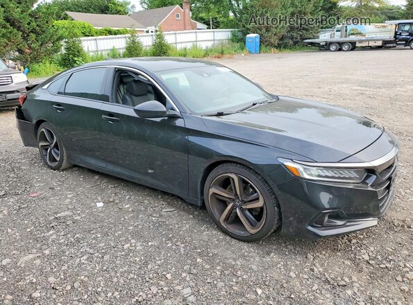 1HGCV1F31MA070968 2021 HONDA ACCORD Black Front right