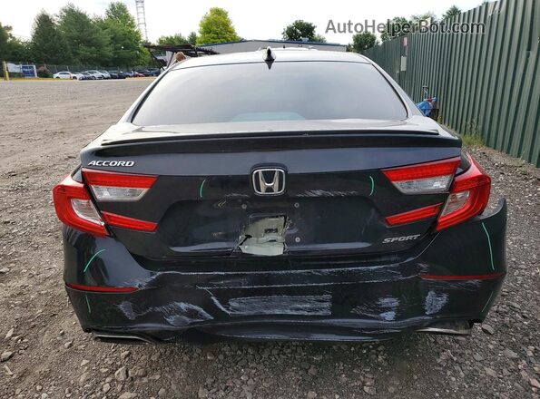 1HGCV1F31MA070968 2021 HONDA ACCORD Black Rear view