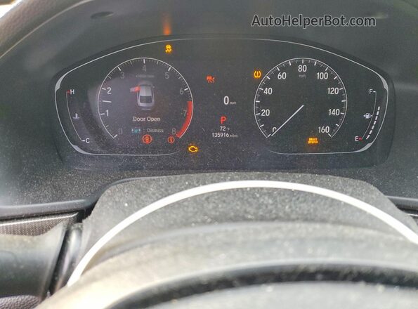 1HGCV1F31MA070968 2021 HONDA ACCORD Black Instrument cluster view