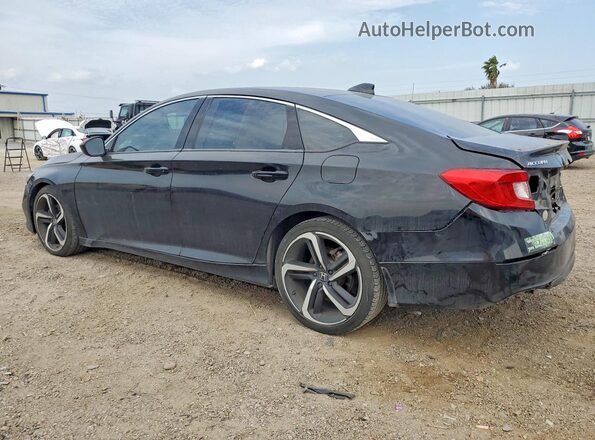 1HGCV1F31MA099144 2021 HONDA ACCORD Black უკანა მარცხენა