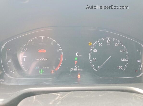 1HGCV1F31MA099144 2021 HONDA ACCORD Black ხელსაწყოთა პანელის ხედი