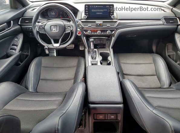 1HGCV1F31MA099144 2021 HONDA ACCORD Black წინა პანელის ხედი