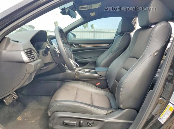 1HGCV1F31MA099144 2021 HONDA ACCORD Black წინა სალონის ხედი
