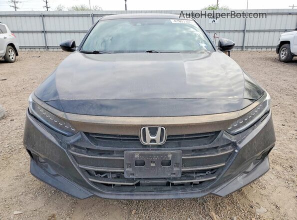 1HGCV1F31MA099144 2021 HONDA ACCORD Black წინა ხედი