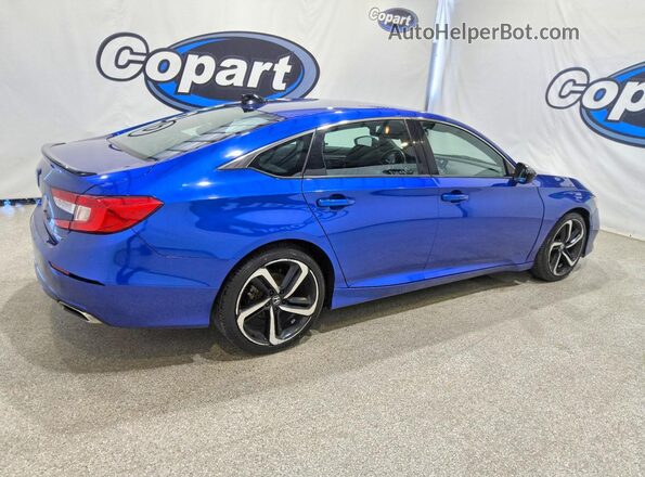 1HGCV1F31MA118727 2021 HONDA ACCORD Синий Задняя правая четверть