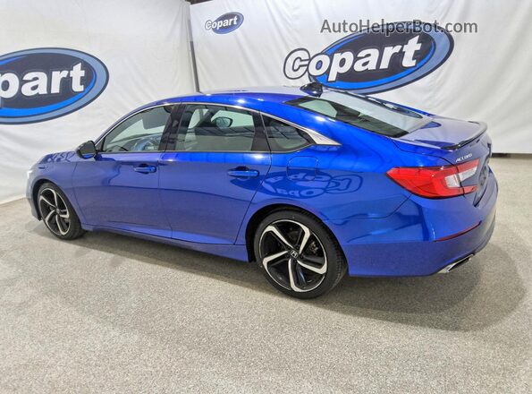 1HGCV1F31MA118727 2021 HONDA ACCORD Синий Задняя левая четверть