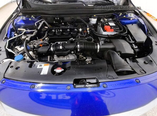 1HGCV1F31MA118727 2021 HONDA ACCORD Синий Вид задней части салона