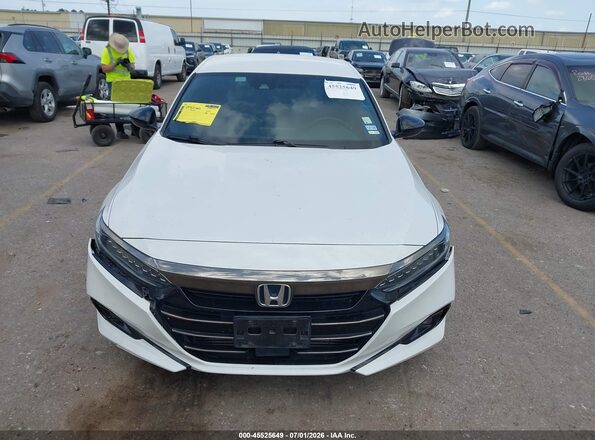 1HGCV1F31NA017074 2022 HONDA ACCORD White Vista del cuadro de instrumentos