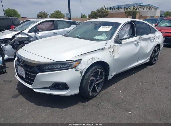 1HGCV1F31NA024137 2022 HONDA ACCORD White Vista tres cuartos delantera izquierda