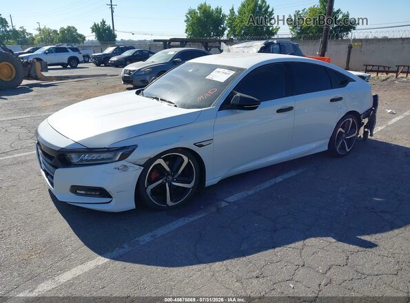 1HGCV1F32JA050417 2018 HONDA ACCORD White Przód lewy