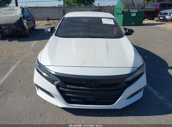 1HGCV1F32JA050417 2018 HONDA ACCORD White Widok zestawu wskaźników