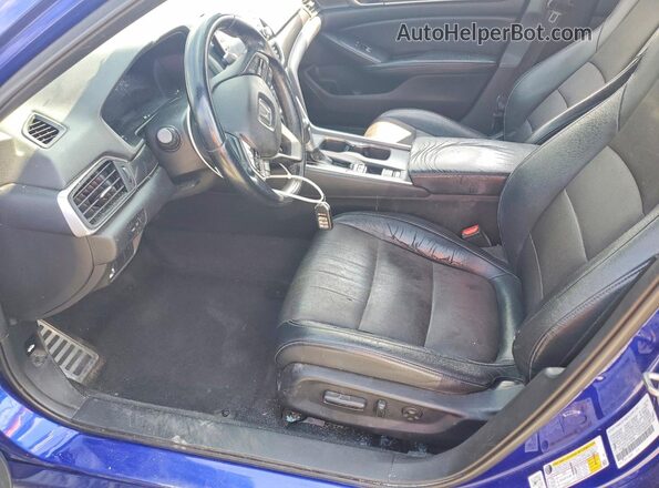 1HGCV1F32JA104346 2018 HONDA ACCORD Blue Widok wnętrza z przodu
