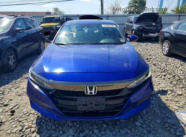 1HGCV1F32JA104346 2018 HONDA ACCORD Blue Widok z przodu
