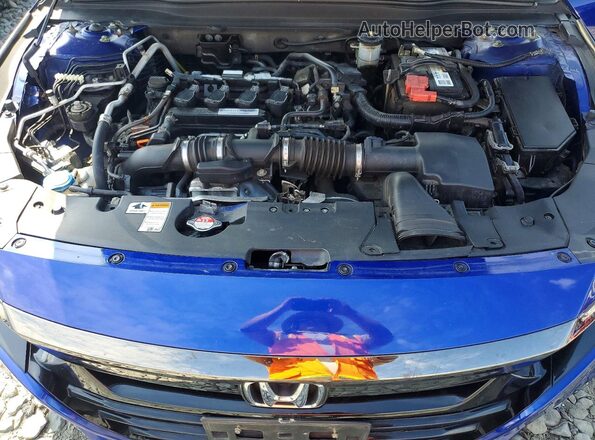 1HGCV1F32JA104346 2018 HONDA ACCORD Blue Widok wnętrza z tyłu