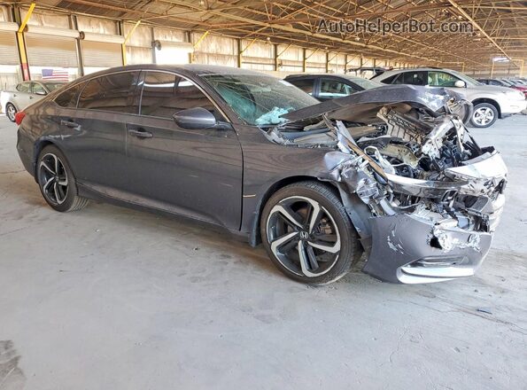1HGCV1F32JA145849 2018 HONDA ACCORD Gray Առջևի աջ
