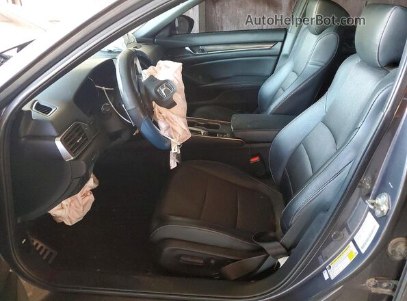 1HGCV1F32JA145849 2018 HONDA ACCORD Gray Սալոնի դիմացի տեսք
