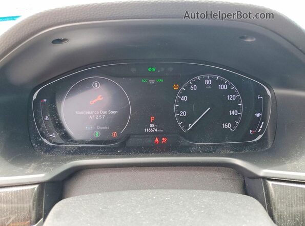 1HGCV1F32JA243764 2018 HONDA ACCORD White Вид щитка приладів