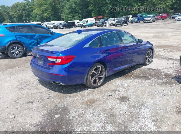 1HGCV1F32KA006435 2019 HONDA ACCORD Blue Հետևի աջ