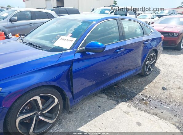 1HGCV1F32KA006435 2019 HONDA ACCORD Blue Դիմացի տեսք