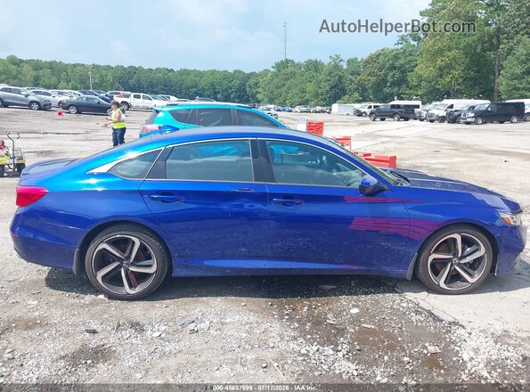1HGCV1F32KA006435 2019 HONDA ACCORD Blue Սալոնի հետևի տեսք