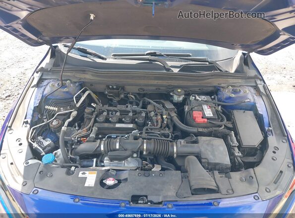1HGCV1F32KA006435 2019 HONDA ACCORD Blue Հետևի տեսք