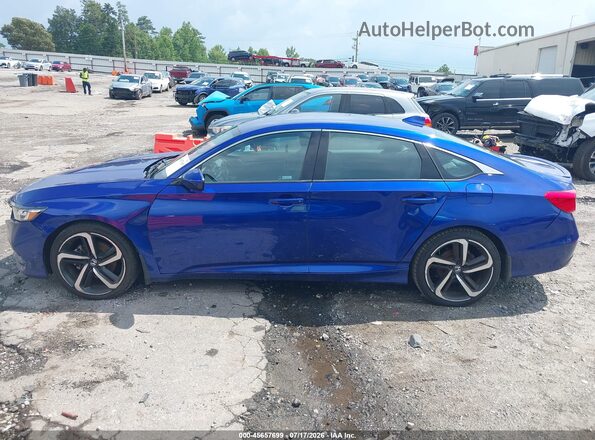 1HGCV1F32KA006435 2019 HONDA ACCORD Blue Սալոնի 360 աստիճան տեսք