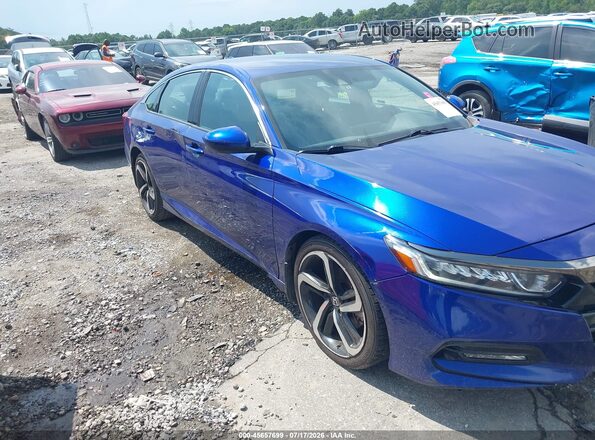 1HGCV1F32KA006435 2019 HONDA ACCORD Blue 