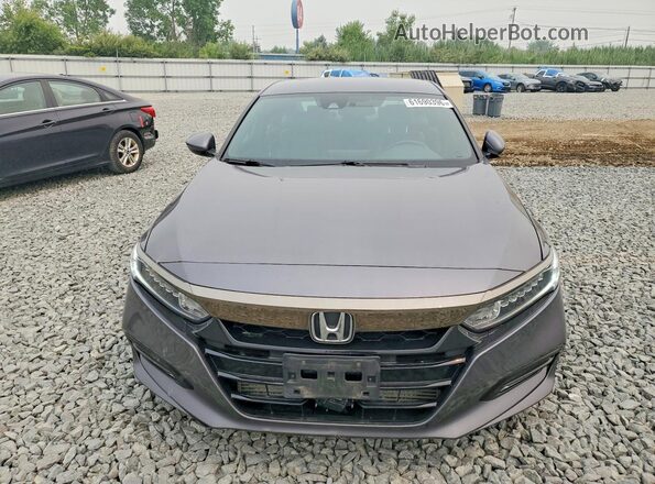1HGCV1F32KA012154 2019 HONDA ACCORD Gray Widok z przodu