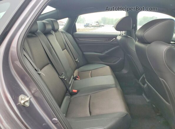 1HGCV1F32KA012154 2019 HONDA ACCORD Gray Widok tylnych siedzeń