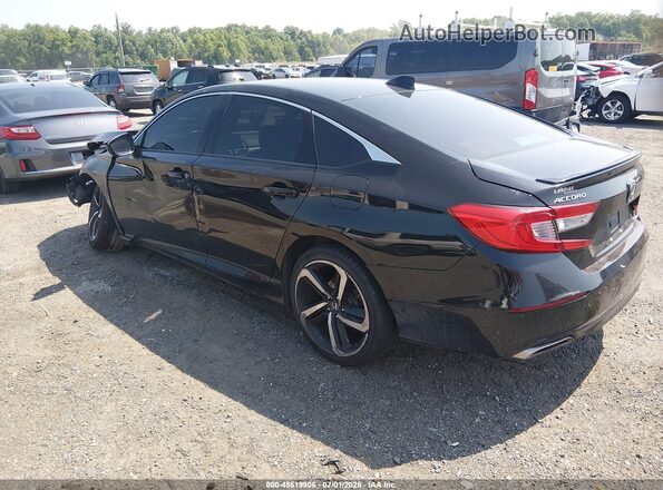 1HGCV1F32KA024692 2019 HONDA ACCORD Black Rear left