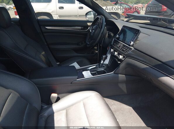 1HGCV1F32KA024692 2019 HONDA ACCORD Black Front interior view
