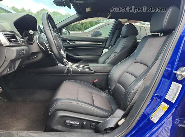1HGCV1F32KA065615 2019 HONDA ACCORD Blue Vista interior delantera