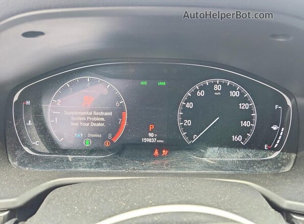 1HGCV1F32KA065615 2019 HONDA ACCORD Blue Vista del cuadro de instrumentos