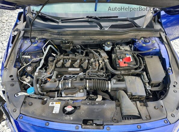 1HGCV1F32KA065615 2019 HONDA ACCORD Blue Vista interior trasera