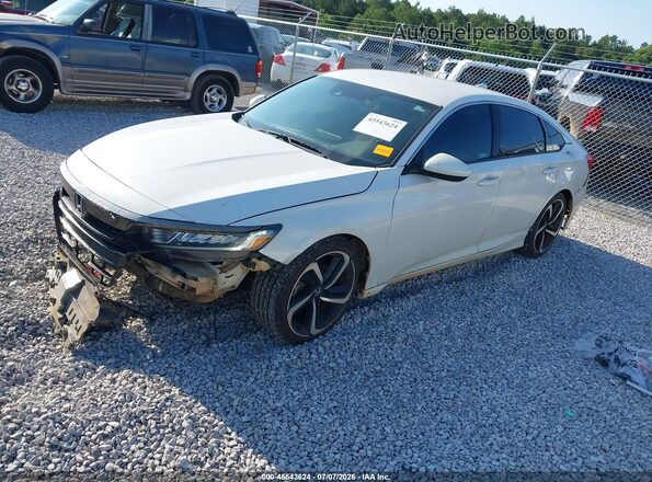 1HGCV1F32KA149305 2019 HONDA ACCORD White Առջևի ձախ երեք քառորդ տեսարան