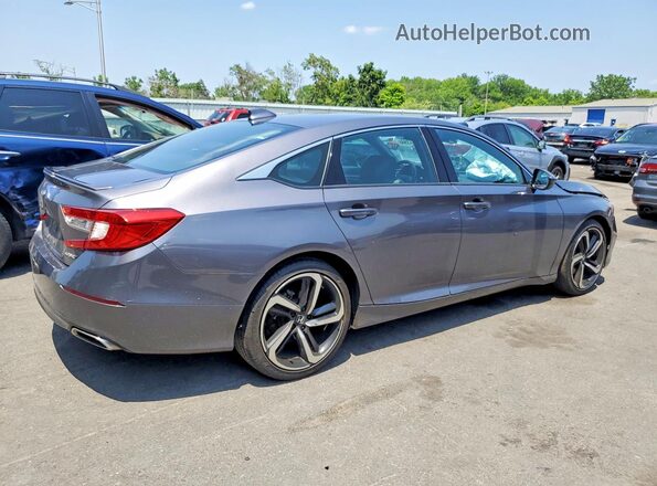 1HGCV1F32KA162958 2019 HONDA ACCORD Gray Հետևի աջ