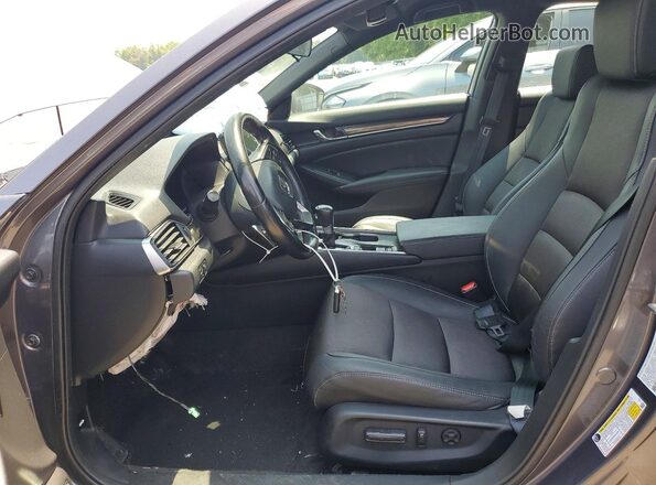 1HGCV1F32KA162958 2019 HONDA ACCORD Gray Սալոնի դիմացի տեսք