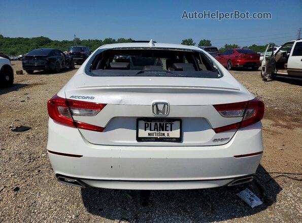 1HGCV1F32LA011927 2020 HONDA ACCORD White Вид ззаду