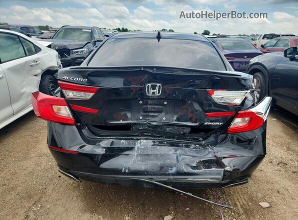 1HGCV1F32LA028498 2020 HONDA ACCORD Black Widok z tyłu