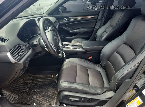 1HGCV1F32LA028498 2020 HONDA ACCORD Black Widok wnętrza z przodu